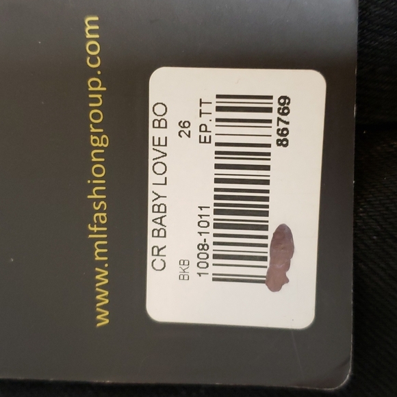 NEW Calvin Rucker Jeans Baby Love Distressed Black 26 Hi Waist Boyfriend Luxury - Picture 15 of 16